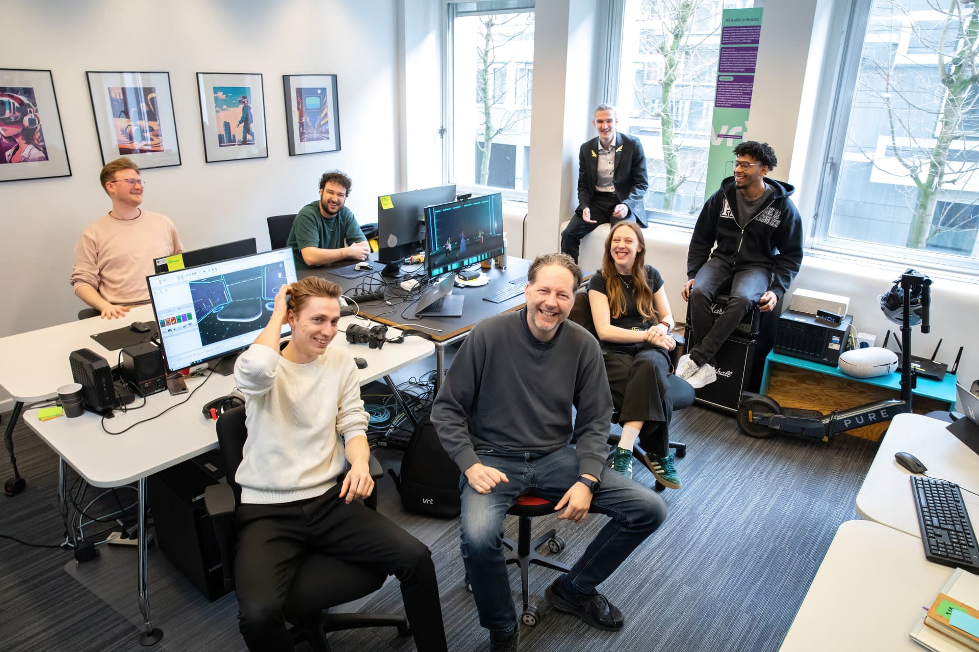 The innovation team at VRT that works on virtual experiences and Roblox
